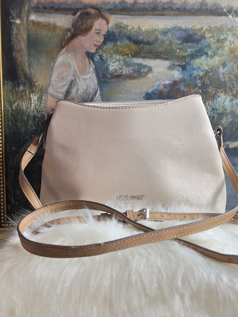 Nine West Women’s Cream Crossbody Bag